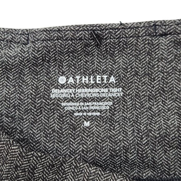 Athleta Delancey Herringbone Tight Leggings Womens Medium M Gray Casual DD09X - Picture 4 of 7